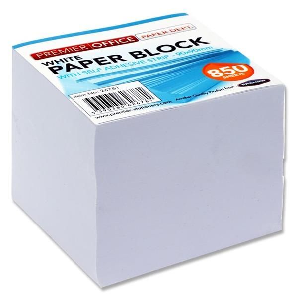 90x90mm White Paper Block (850)