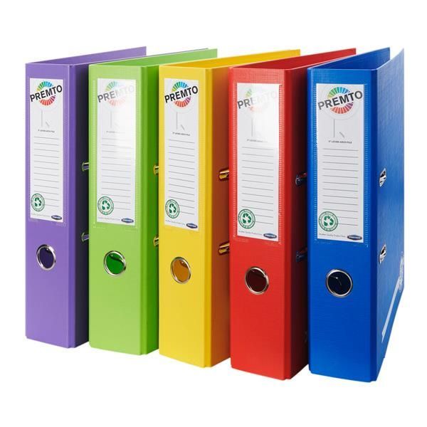 A4 PP Lever Arch File 5 Asst 20154