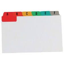 RECORD CARDS DIVIDER 6X4