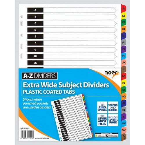 DIVIDER A-Z EXTRA WIDE