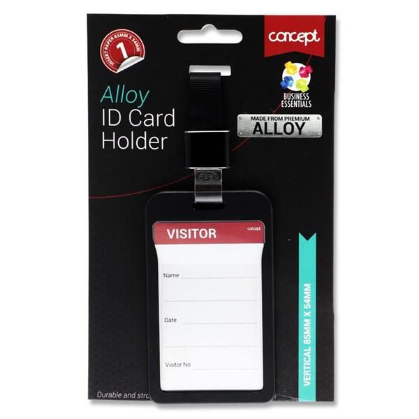 Alloy Id Card Holder Clear Clip Landyard