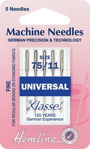 HEMLINE MACINE NEEDLES 80/12 MED