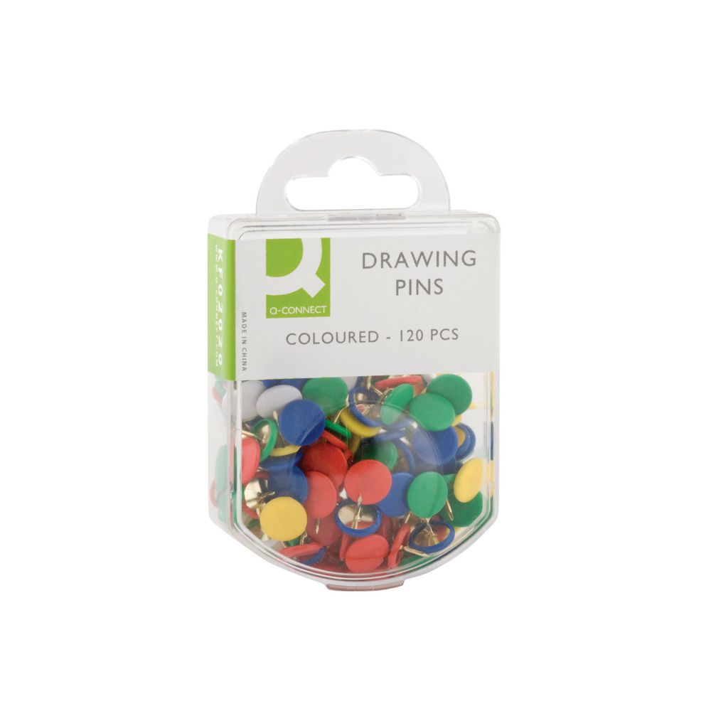 Q-Connect Drawing Pins Coloured KF02020