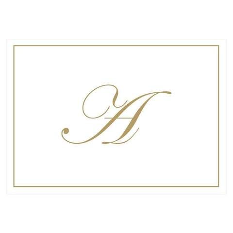 Embossed GOLD Initial Note US