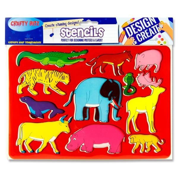 Bitz 185x265mm Stencil - Wild Animals 1