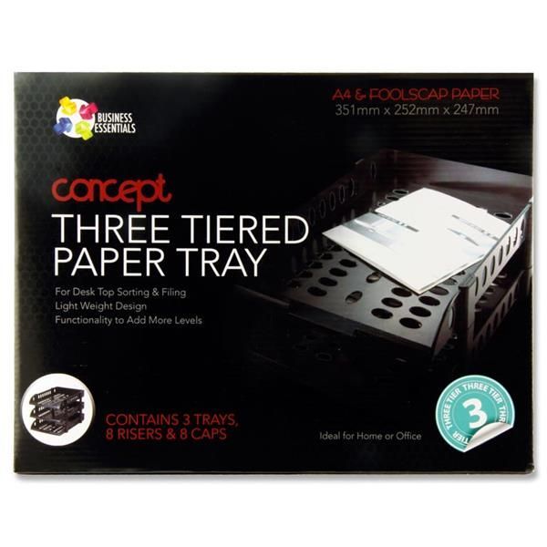 Concept 3 Tiered A4/fc Paper & Letter Tr