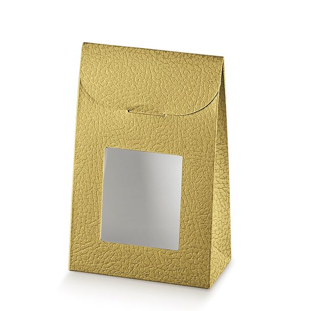 Gold Pelle with window - 170x70x235mm