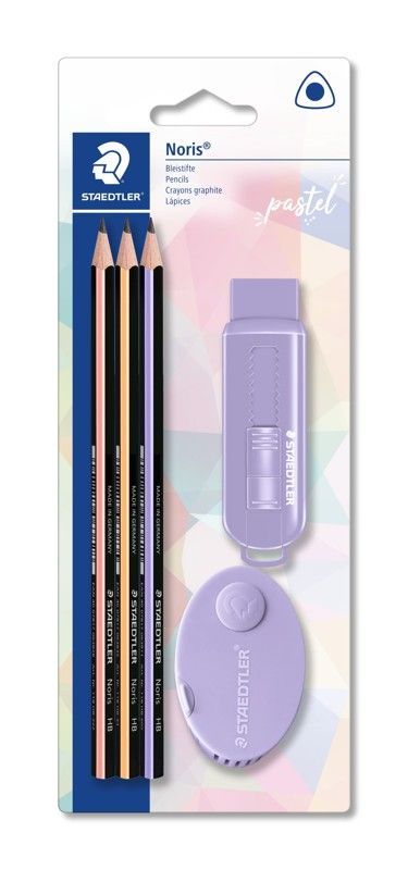 Pastel Blister - Pencils, Eraser & Sharp