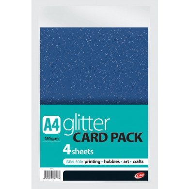 A4 Glitter Craft Card Asst 250gsm