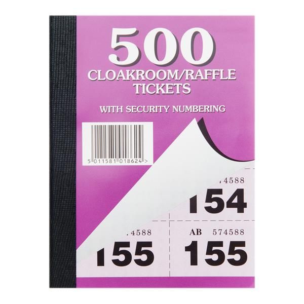 Book 1-500 Cloakroom & Raffle Tickets