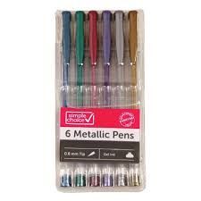 Signature Metallic Gel Pens ass