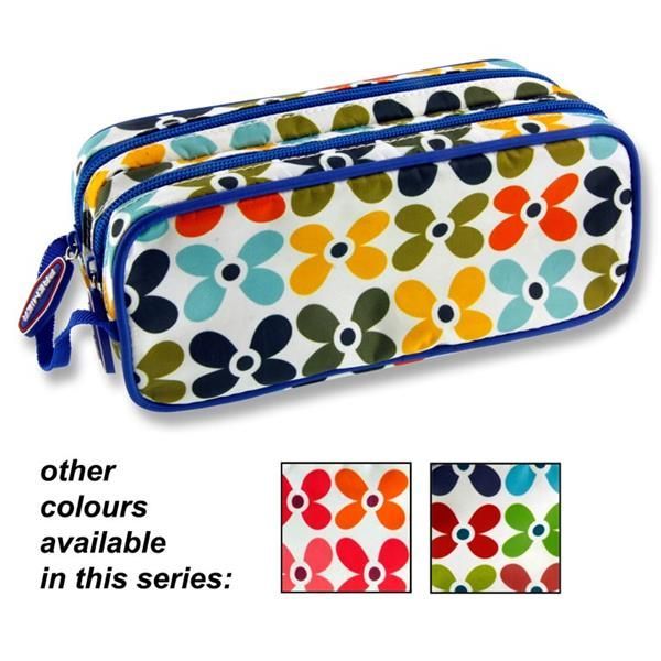 Premier Twin Zip Pencil Case - Floral