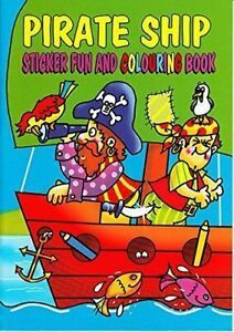 A4 Pirates Ship Sticker Fun & Colouring