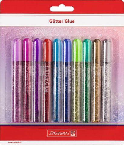 Glitter glue 10.5ml assort.