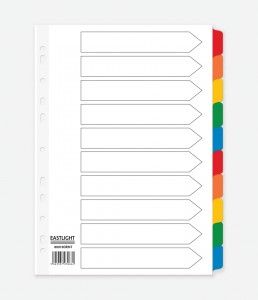 ValueX Divider Mylar Coloured Tabs 10 Pa