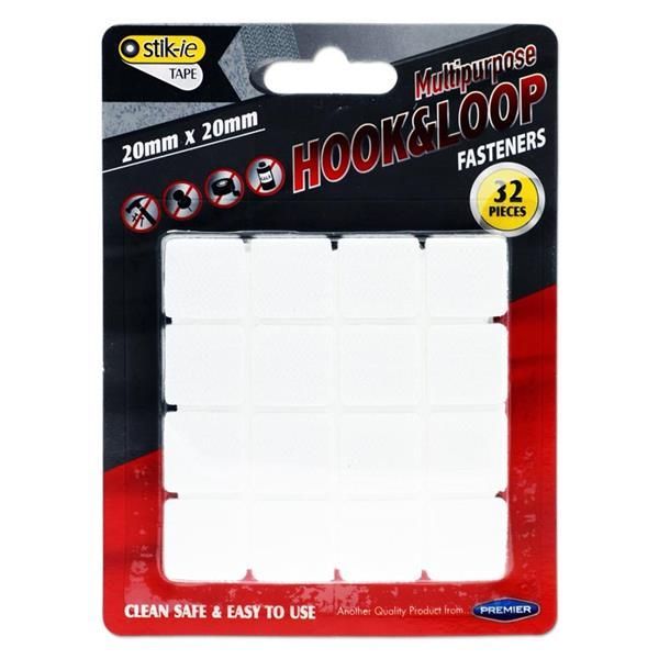 Hook & Loop Velcro Card 32 20x20mm