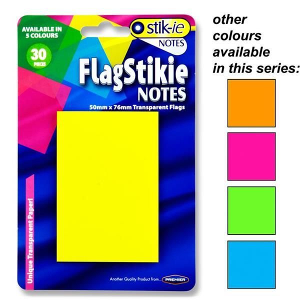 30pce Flag Notes - 50mm X 76mm 5 ass