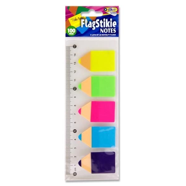 100 Pet Memo In Pencil Shape - 5 Asst