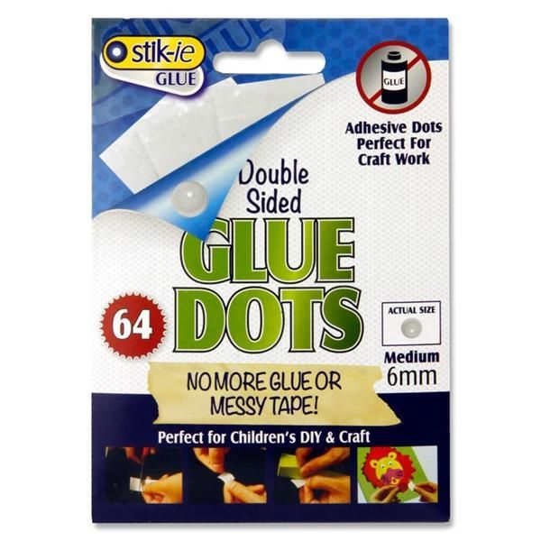 Glue Dots Pack 64 6mm Double Sided