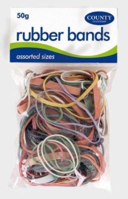 RUBBER BANDS 50G ASS