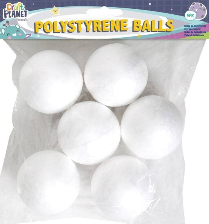 POLYSTYRENE BALLS 6CM