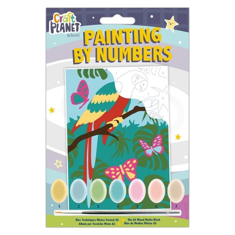 Mini Paint By Numbers Kit - Parrot