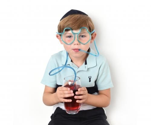 Dreidel Shaped Glasses Straw