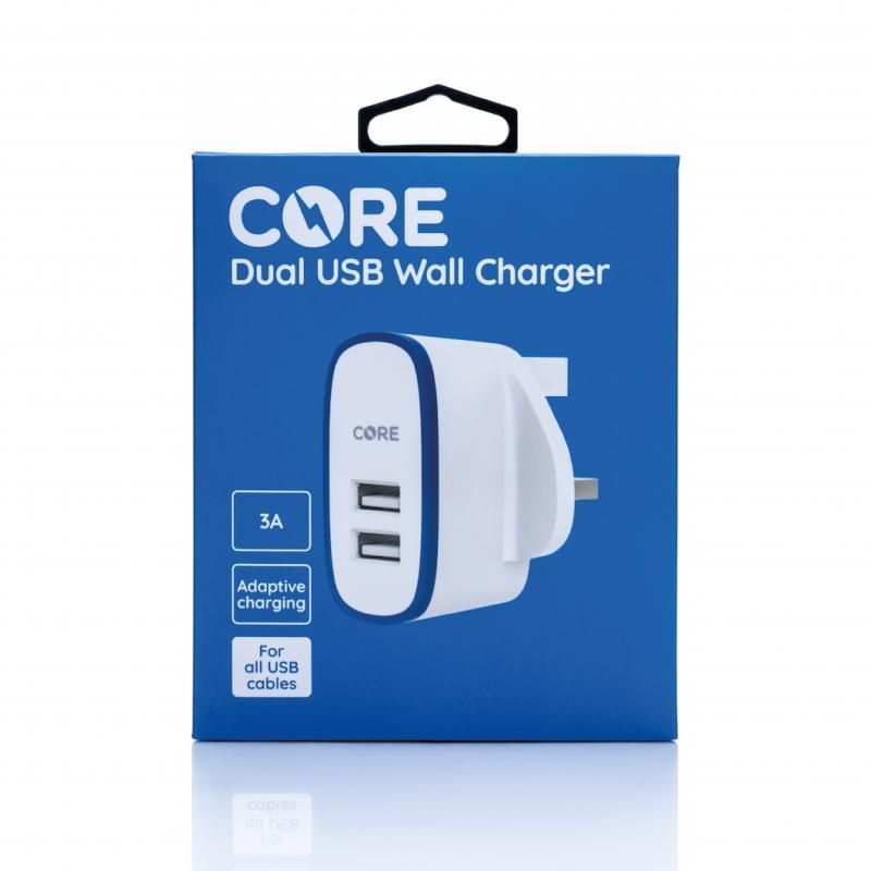CORE Dual USB Wall Charger 3A