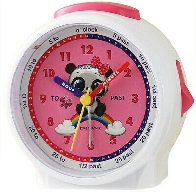 clock quartz pink panda rainbow