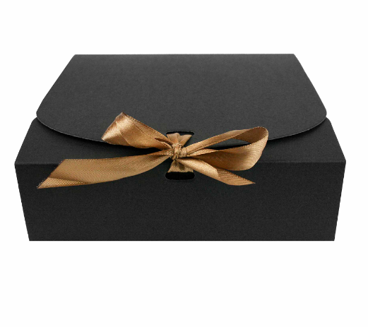 00512 SQUARE BLACK BOXES 24x24x5cm