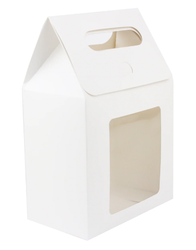 WHITE GIFT BAG 19.5x13.5x8 cm