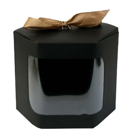 Black Hexagon Shaped Boxes 13x13x14cm