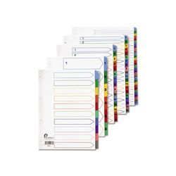 Dividers A4 with 20 Coloured Tabs