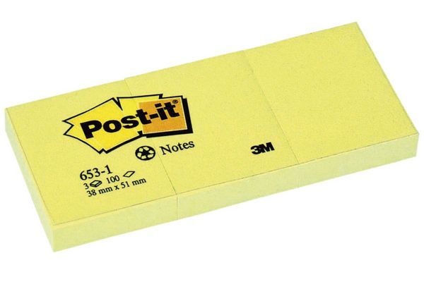 Post-it Sticky Notes Recycled Canary Yel