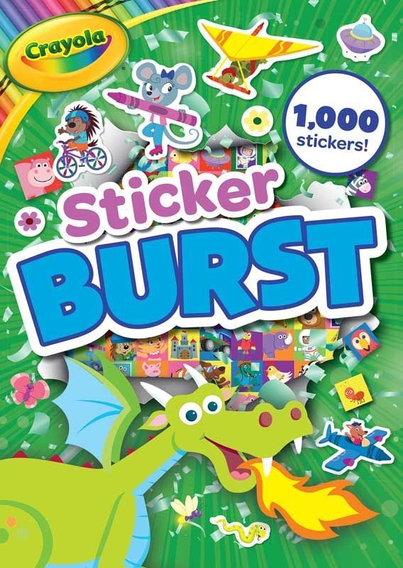 CRAYOLA GREEN BURST STICKER BOOK