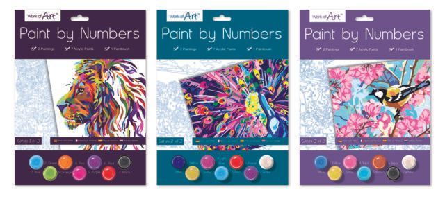 3ASST PAINT BY NUMBERS