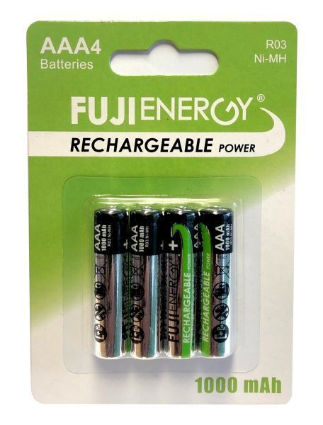 4 RECHARGABLE POWER AAA 1000MAH
