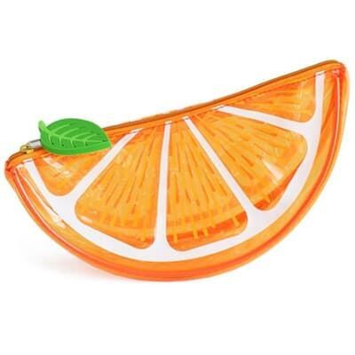 PVC Grapefruit Novelty Pencil Case