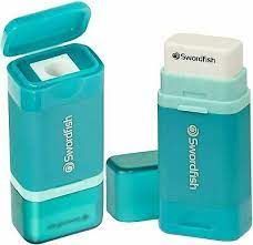Sharpener & Eraser Combo Blist Turquoise