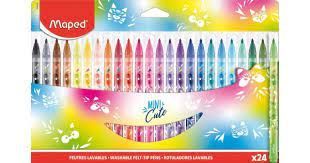 MINI CUTE FELT TIP PENS X24