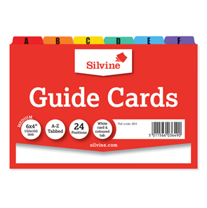 6X4 GUIDE CARDS