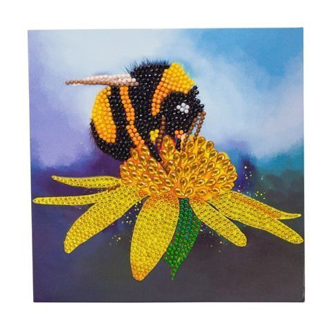 Bumblebee, 18x18cm Crystal Art Card