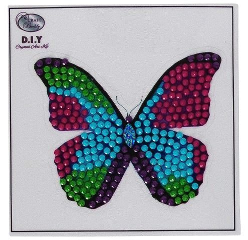 Disco Butterfly, 9x9cm Crystal Art Motif