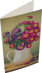 Flower Vase, 11x22cm Crystal Art Card