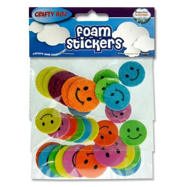 Crafty Bitz Pkt.30 Foam Stickers - Smile