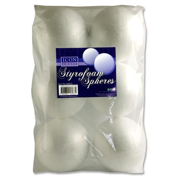 Icon Craft Pkt.6 Styrofoam Spheres - 120