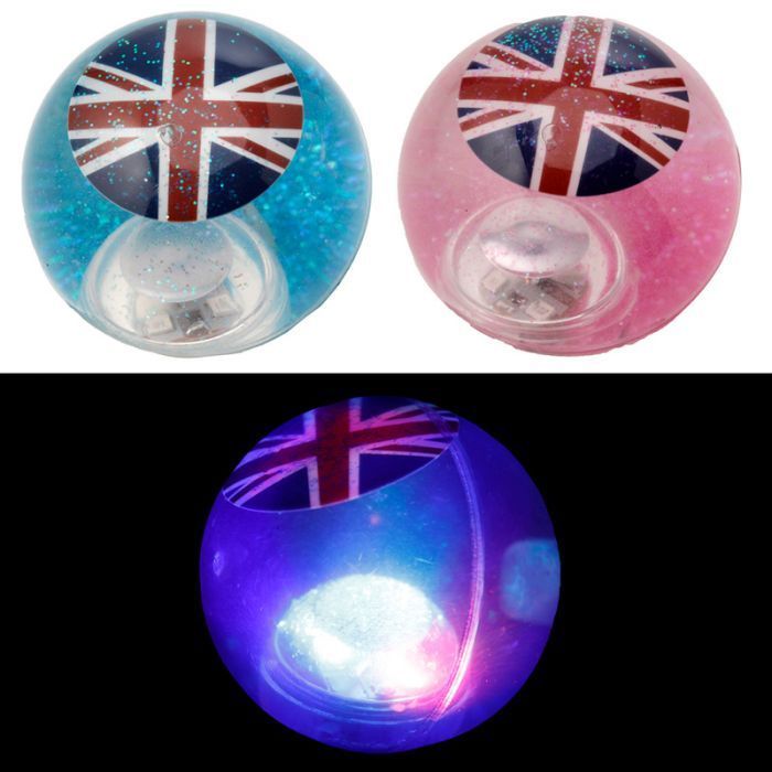Union Jack Glitter LED Flashing Bouncy B
