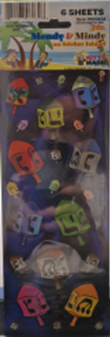 CHANUKAH STICKERS 6 SHEETS 6034