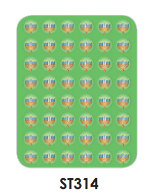 CHANUKAH STICKERS 6 SHEETS ST314