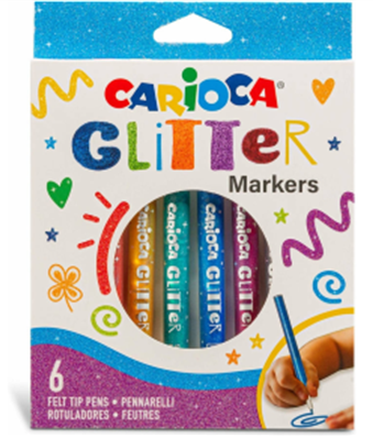 CARIOCA GLITTER MARKERS X6